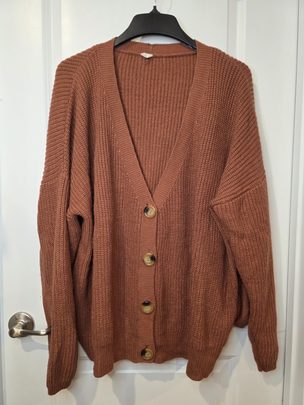 Pinkblush Button-Front Knit Cardigan